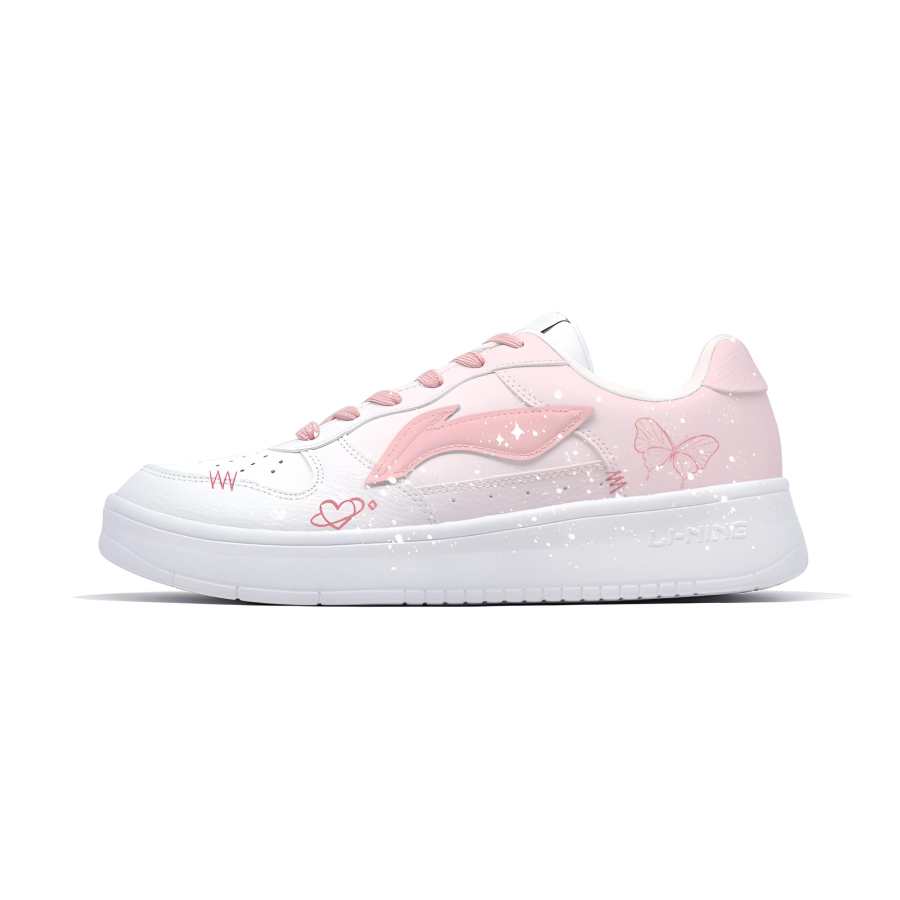 Li-Ning Li Ning Floating Boat Skateboard Shoes Women's Low Top Pink