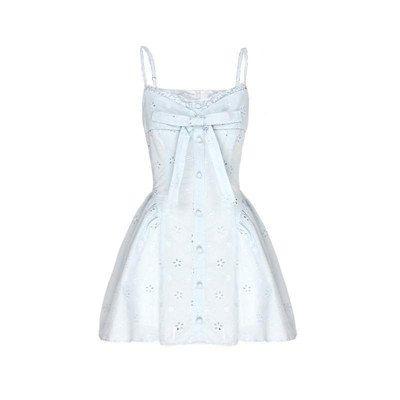 CPAURA Slip Dresses Women's Light Blue Moderate Short Skirt A Line Skirt