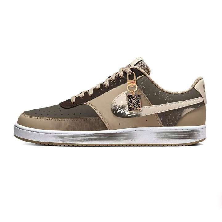 Nike Nike Court Vision Low Skateboard Shoes Men's Low Top Coffee