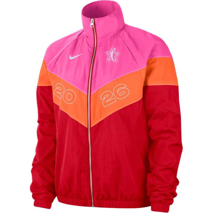 Nike Nike WNBA Jackets Women's University Red/Laser Purple Red/Bright Orange/White Stand Collar Moderate