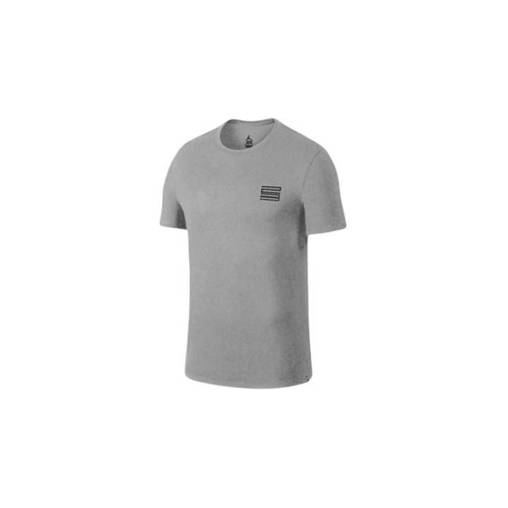 Jordan Jordan Air T Shirts Men's Carbon Gray Blend/Black Crew Neck