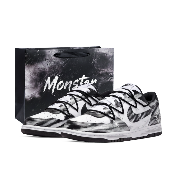 Nike Nike Big Skateboard Shoes Unisex Low Top White/Black/Gray