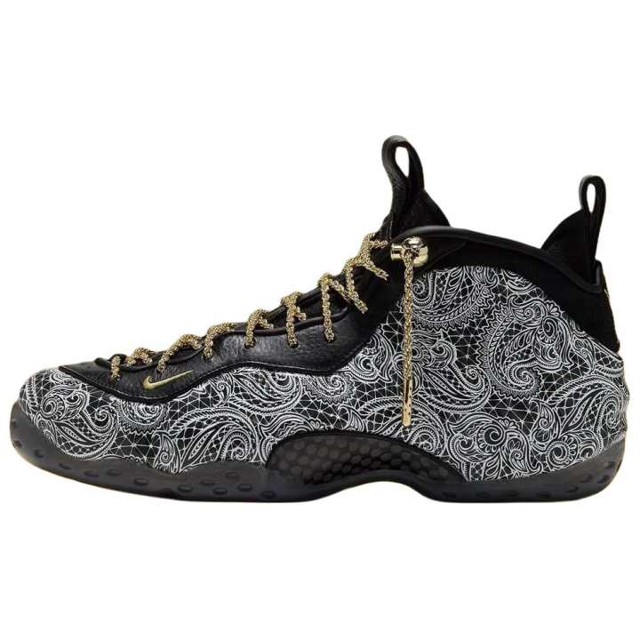 Nike Nike Air Foamposite Basketball Shoes Unisex Black/Gold Metallic