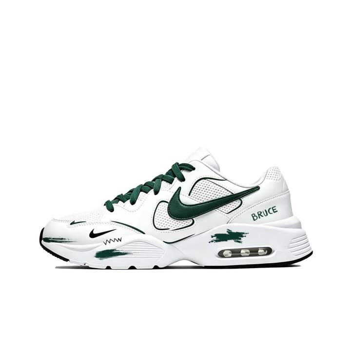 Nike Nike Air Max Fusion Running Shoes Unisex Low Top Green White Color Block