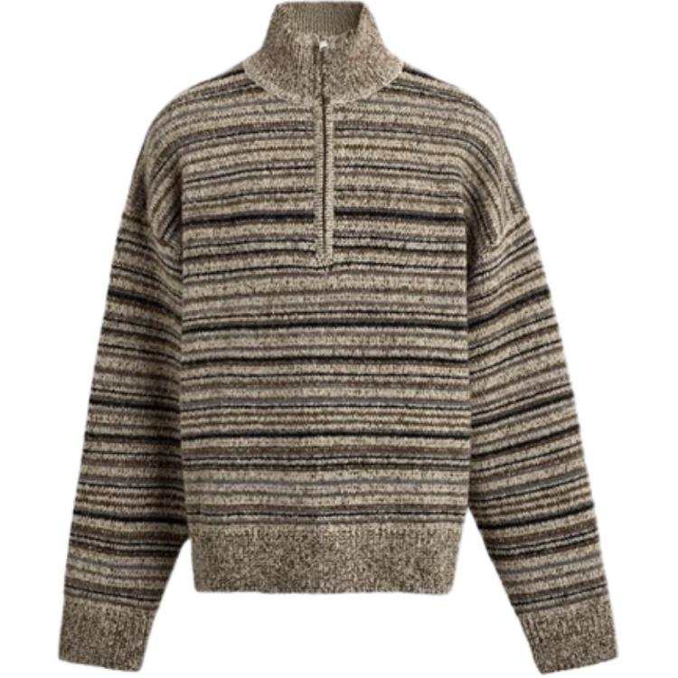 ZARA ZARA Sweaters Men's Toffee Stand Collar Moderate