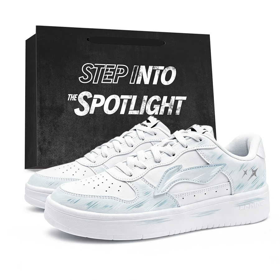 Li-Ning Li Ning Skateboard Shoes Unisex Low Top Black White