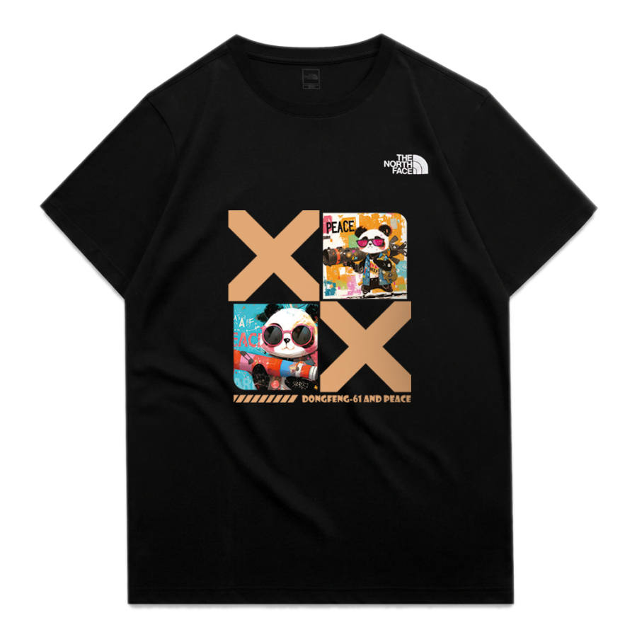 THE NORTH FACE Basic T Shirts Unisex Black Crew Neck Moderate