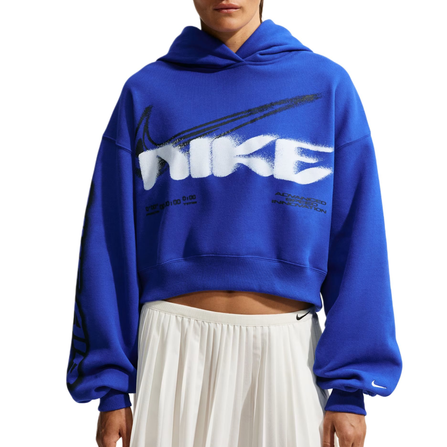 Nike Nike Sweatshirts Women's Vintage Royal Blue/Sail White Hooded Non Detachable Moderate
