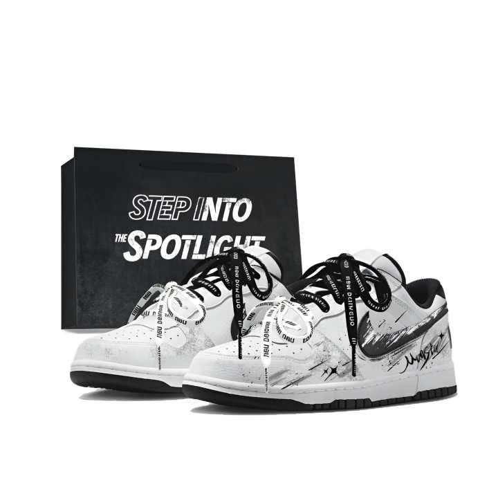 Nike Nike Big Skateboard Shoes Unisex Low Top White & Black