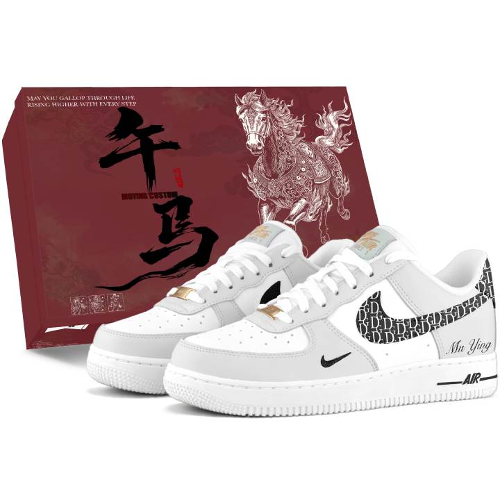 Nike Nike Air Force 1 Skateboard Shoes Unisex Low Top Gray/White