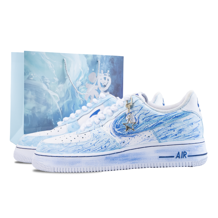 Nike Nike Air Force 1 Skateboard Shoes Men's Low Top White/Blue