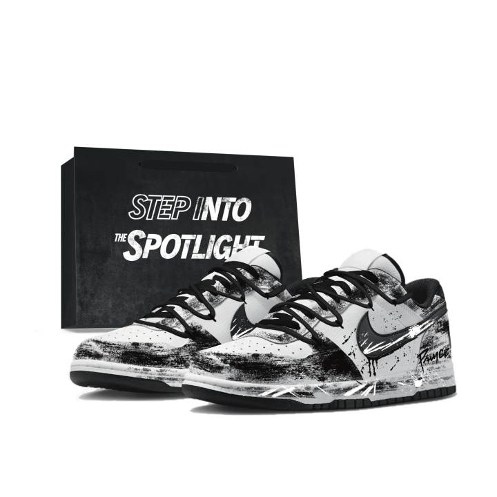 Nike Nike Big Skateboard Shoes Unisex Low Top White & Black