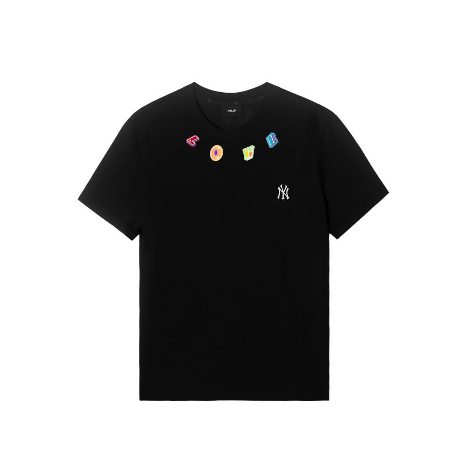 MLB T Shirts Unisex New York Yankees/Black Crew Neck Moderate Straight Fit
