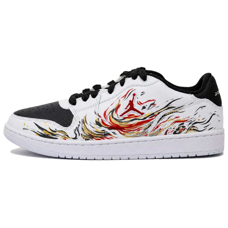 Jordan Jordan COURT CONNECT Skateboard Shoes Men's Low Top White Black Red Gold Color Block