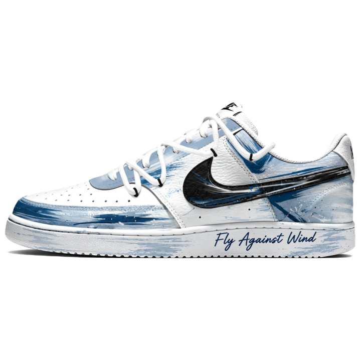 Nike Nike Court Vision 1 Skateboard Shoes Men's Low Top Black White