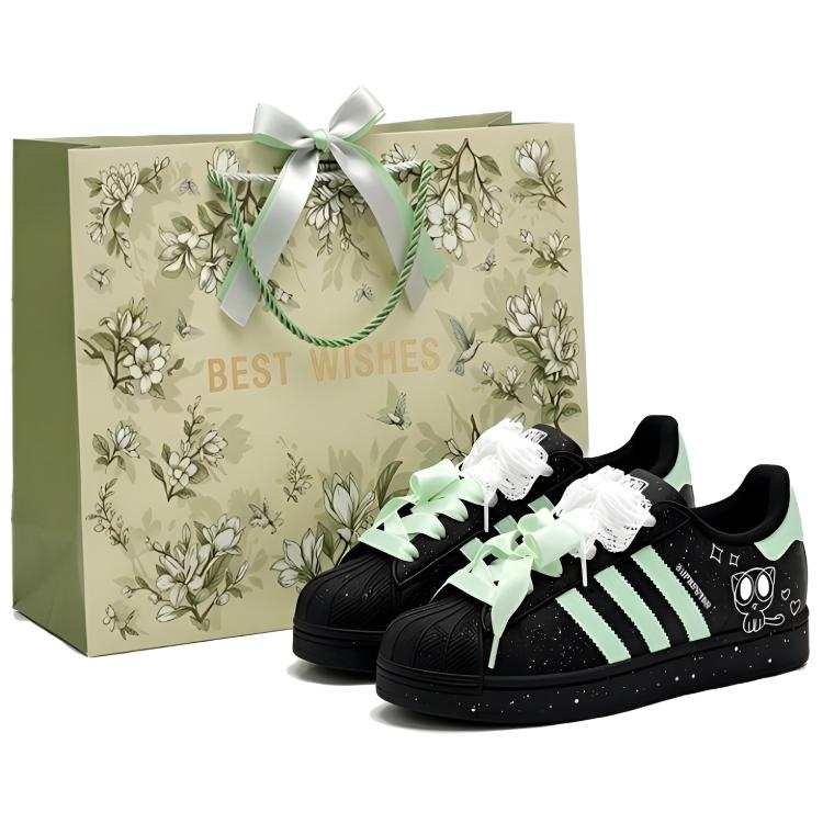 Adidas Originals Superstar 2 Skateboard Shoes Women's Low Top Turquoise
