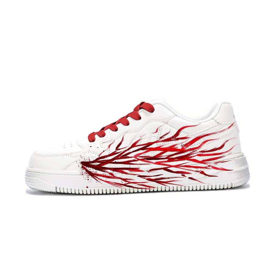 WARRIOR WARRIOR Skateboard Shoes Unisex Low Top White & Red