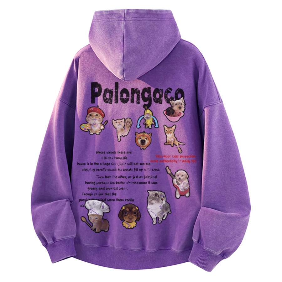 PAL ONGACO Sweatshirts Unisex Hooded Non Detachable Moderate Straight Fit