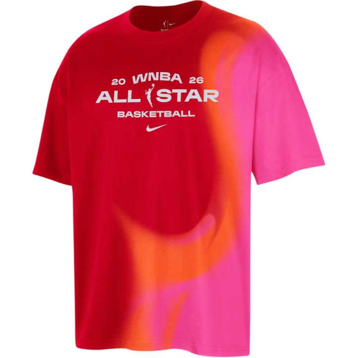 Nike Nike WNBA Quick Dry T Shirts Unisex University Red/White Crew Neck Moderate