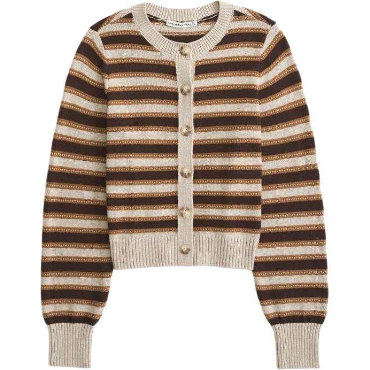 Abercrombie&Fitch Knitwear Women's Brown Crew Neck Moderate