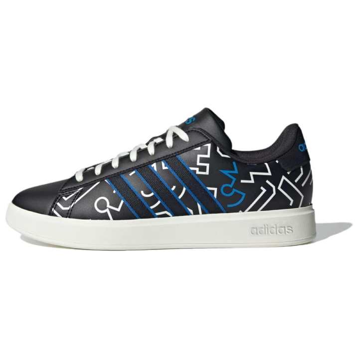 Adidas Adidas GRAND COURT 2.0 Skateboard Shoes Men's Core Black/Bright Royal Blue/Ecru