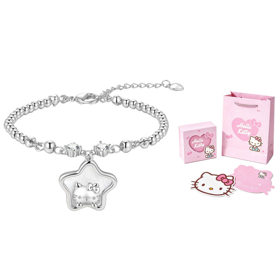 Sanrio X Hello Kitty Hello Kitty Artificial Gemstone Bracelets Women's