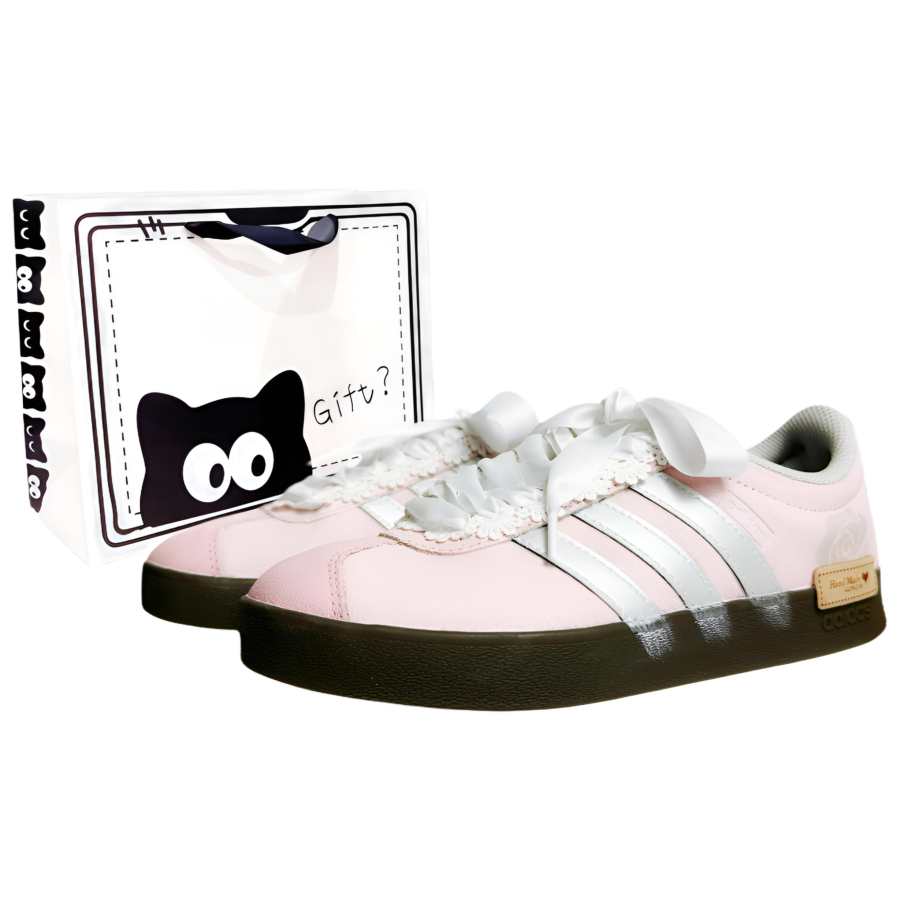 Adidas Adidas VL COURT 2.0 German Army Trainers Women's Low Top Pink/Silver