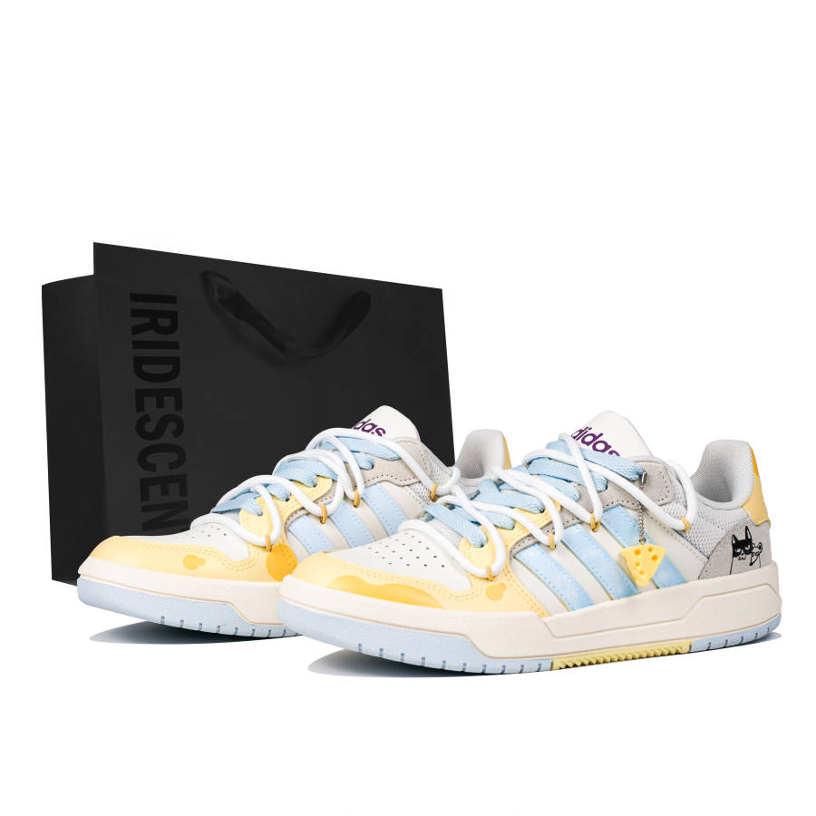 Adidas Neo Entrap Skateboard Shoes Unisex Low Top White Yellow
