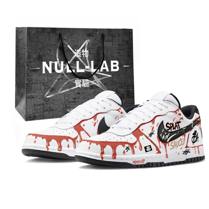 Nike Nike Big Skateboard Shoes Unisex Low Top White/Red