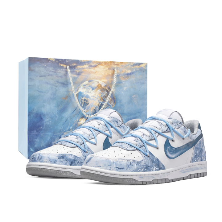 Nike Nike Big Skateboard Shoes Unisex Low Top White/Blue