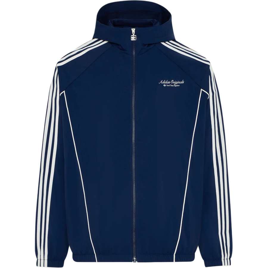 Adidas Originals WINDBREAKER Jackets Men's Dark Indigo Hooded Detachable Moderate