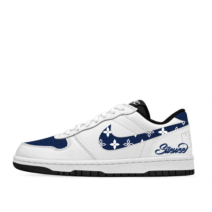 Nike Nike Big Skateboard Shoes Unisex Low Top White Blue