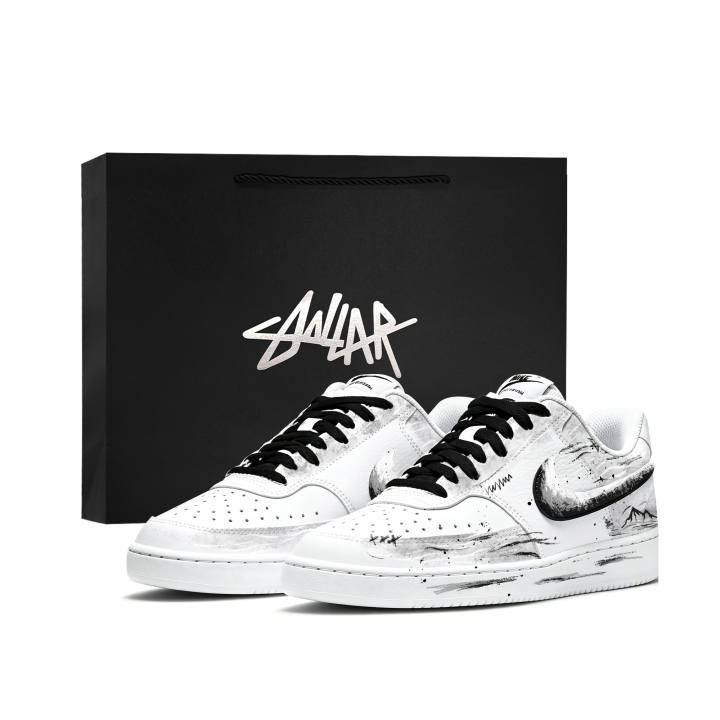 Nike Nike Court Vision Skateboard Shoes Unisex Low Top White/Gray