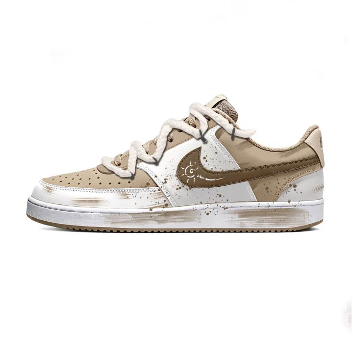 Nike Nike Court Vision Low Skateboard Shoes Men's Low Top Khaki