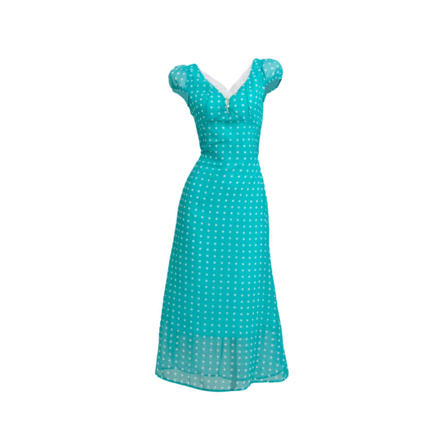 TUSHIFEI Short Sleeved Dresses Women's Image Color Long V Neck Moderate Long Skirt A Line Skirt
