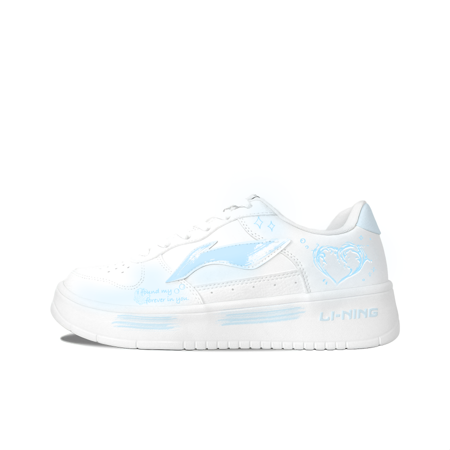 Li-Ning Li Ning Floating Boat Skateboard Shoes Women's Low Top Heartbeat Blue