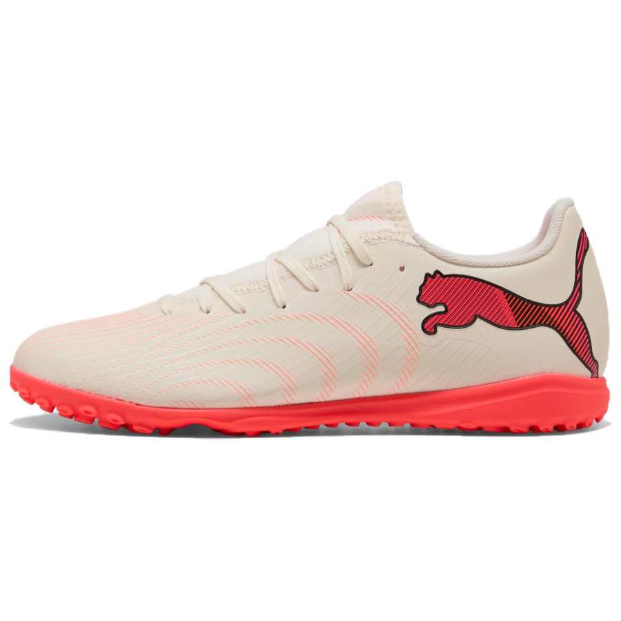 PUMA Future 9 Soccer Shoes Unisex Preserved Almond PUMA White Ultra Red PUMA Black