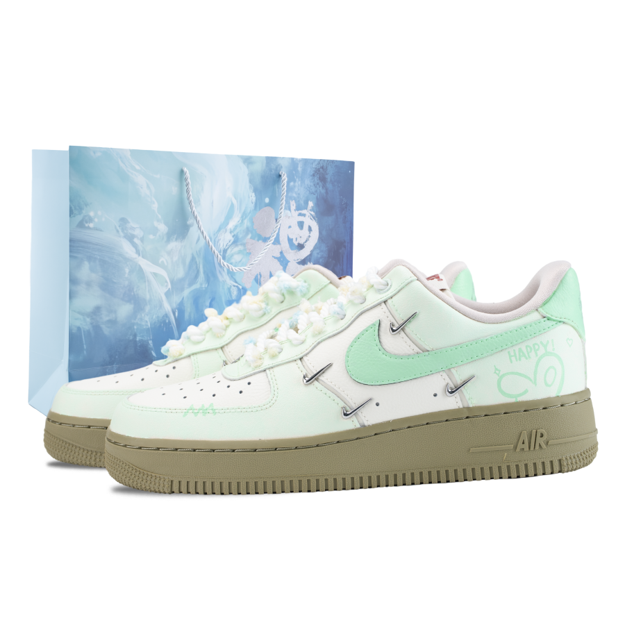Nike Nike Air Force 1 Skateboard Shoes Women's Low Top White/Green