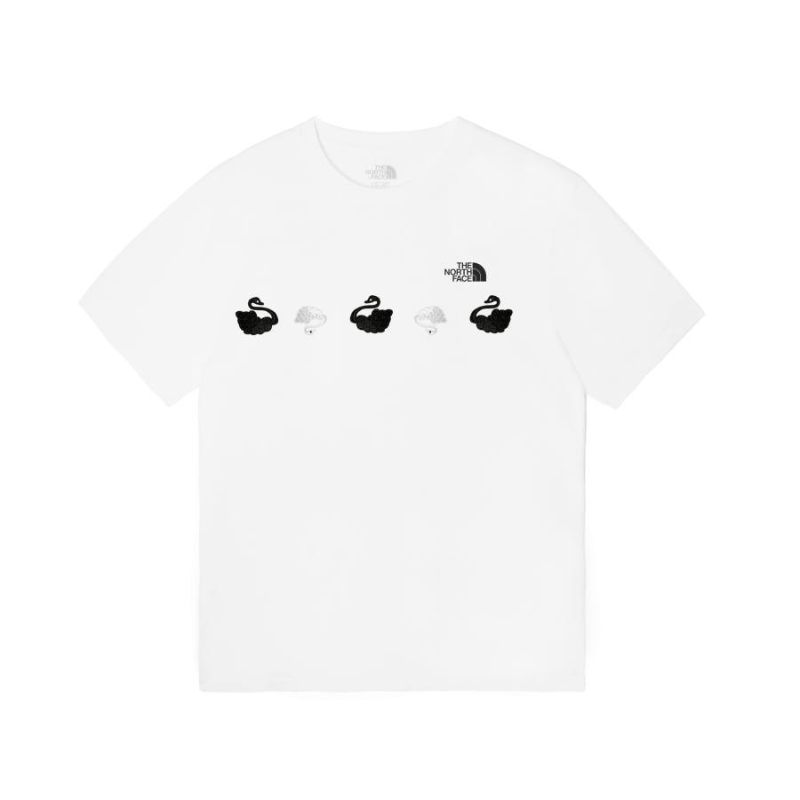 THE NORTH FACE T Shirts Men's White Mandarin Collar Moderate
