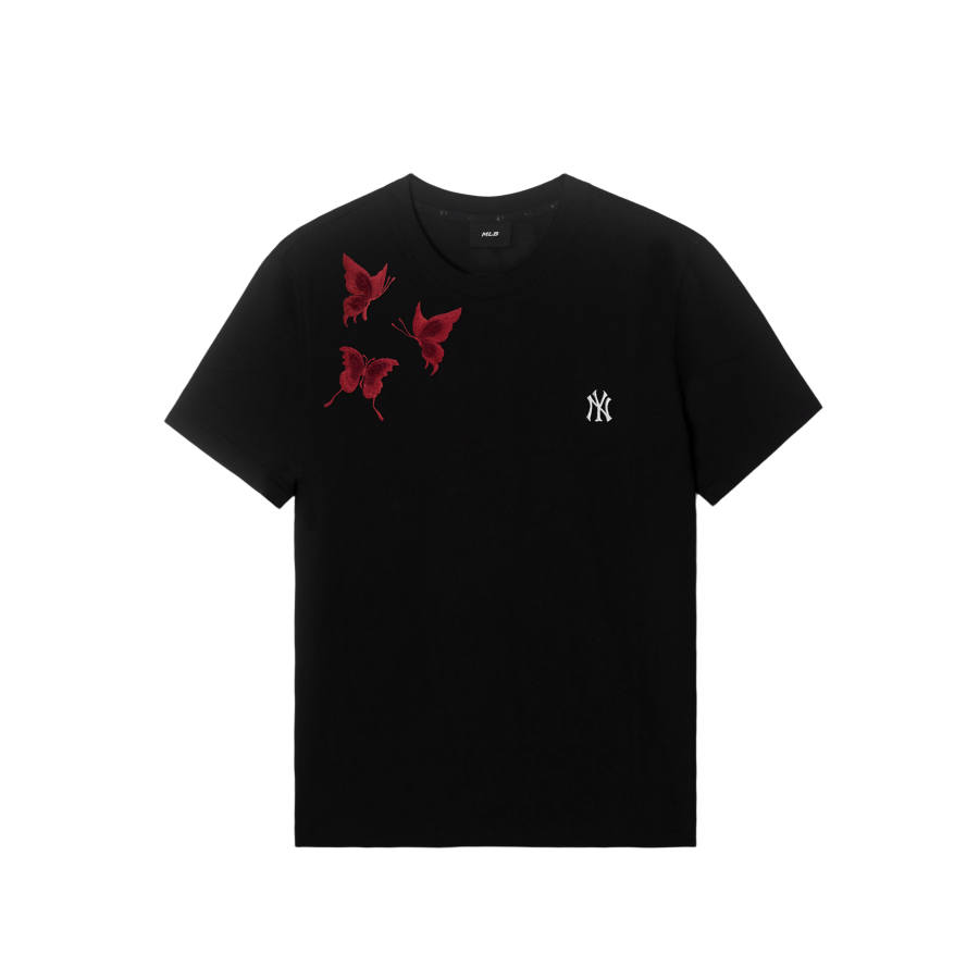 MLB T Shirts Unisex New York Yankees/Black Crew Neck Moderate Straight Fit