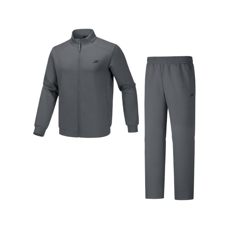 Skechers Casual Sportswear Men's Smoky Gray 013P Stand Collar Moderate