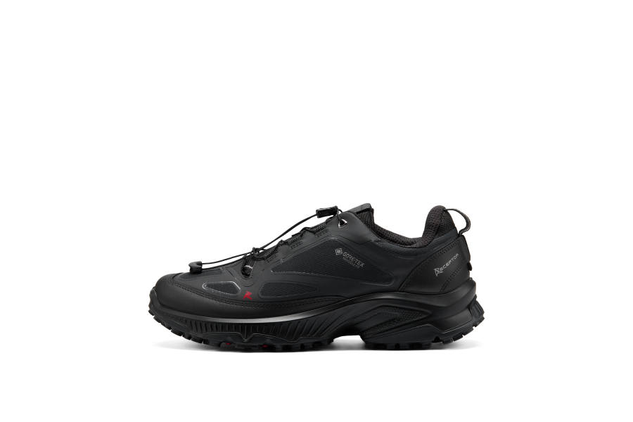 Ecco RECEPTOR XP Casual Shoes Men's Low Top Black Red Color Block