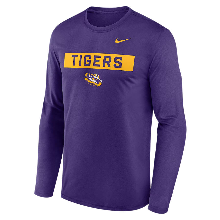Nike Nike Quick Dry T Shirts Men's Purple Crew Neck Moderate