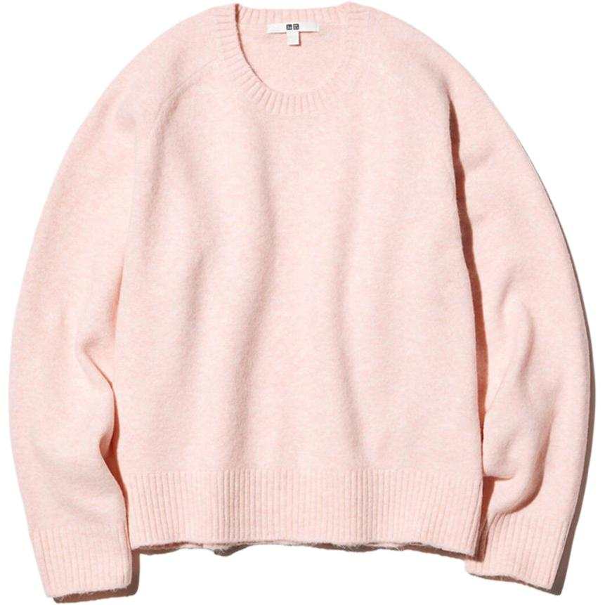 UNIQLO FW26 Sweaters Women's Pastel Pink Crew Neck Moderate