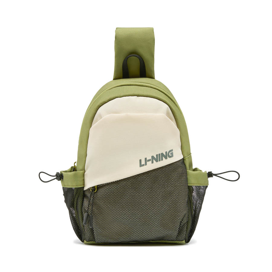 Li-Ning Li Ning Sports Life Collection Sling Bags Apple Green & Light Sand & White