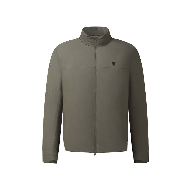 FILA Down Jackets Men's Raw Brown Stand Collar Moderate