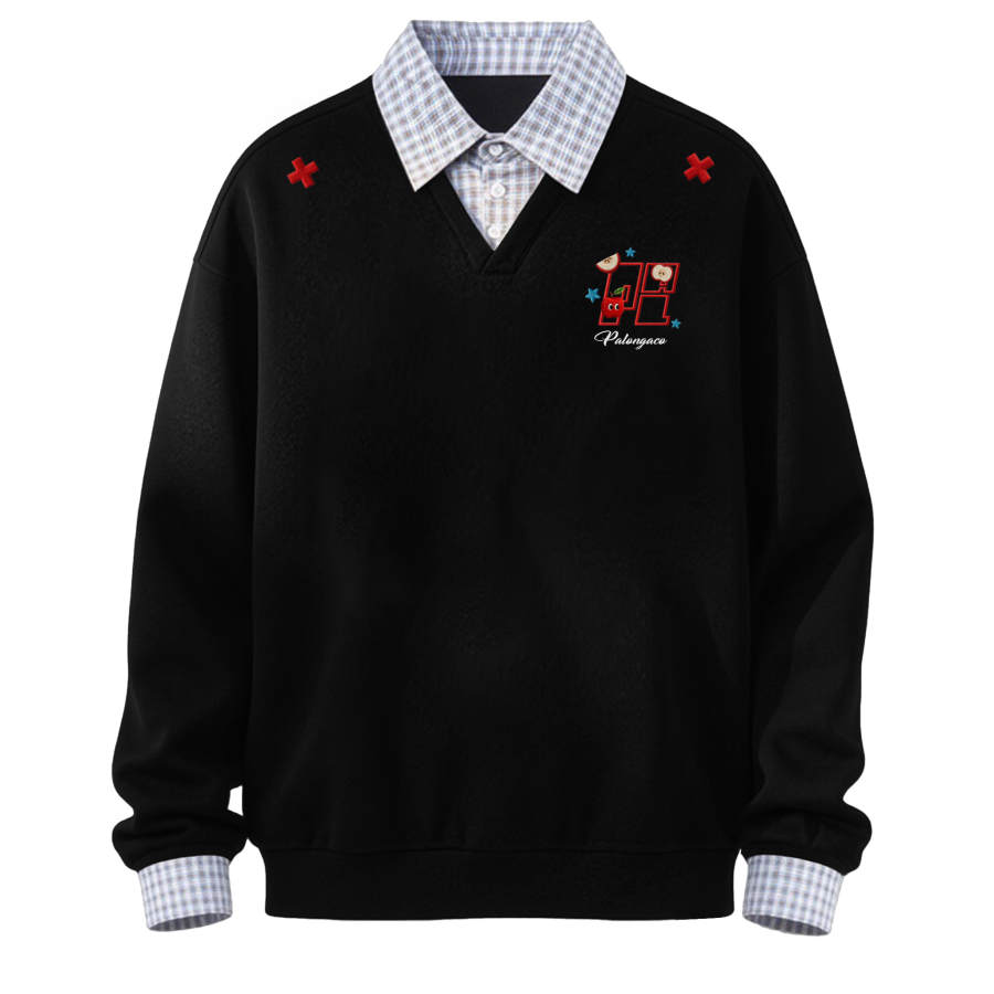 PAL ONGACO Sweatshirts Unisex Polo Collar Moderate