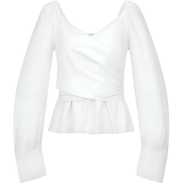 URBAN REVIVO T Shirts Women's White V Neck Thin
