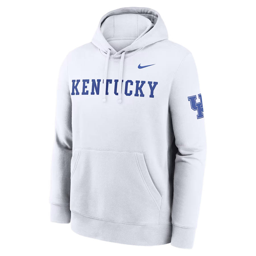 Nike Nike College Sweatshirts Men's White Hooded Non Detachable Moderate