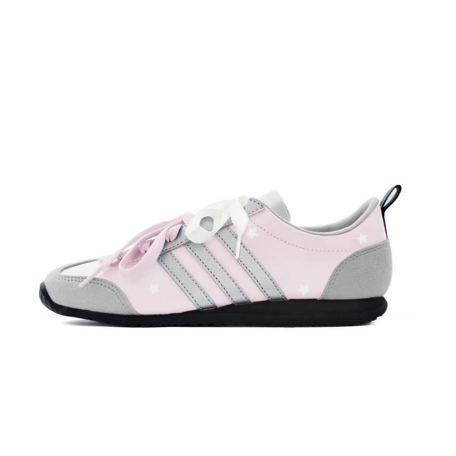 Adidas Adidas VS JOG 2.0 Skateboard Shoes Women's Low Top White Pink & Gray & Black Multicolor